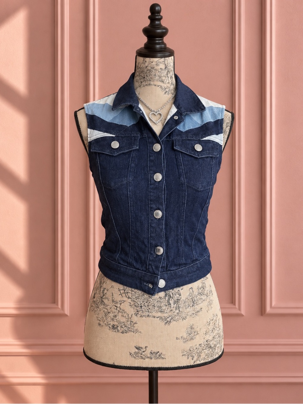 Y2K Miss Sixty Denim Vest Size XS